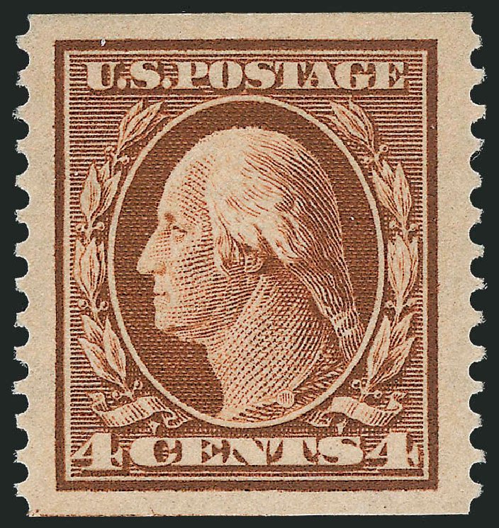 Value of US Stamps Scott Cat. #354: 4c 1909 Washington Coil. Robert Siegel Auction Galleries, Oct 2011, Sale 1013, Lot 369
