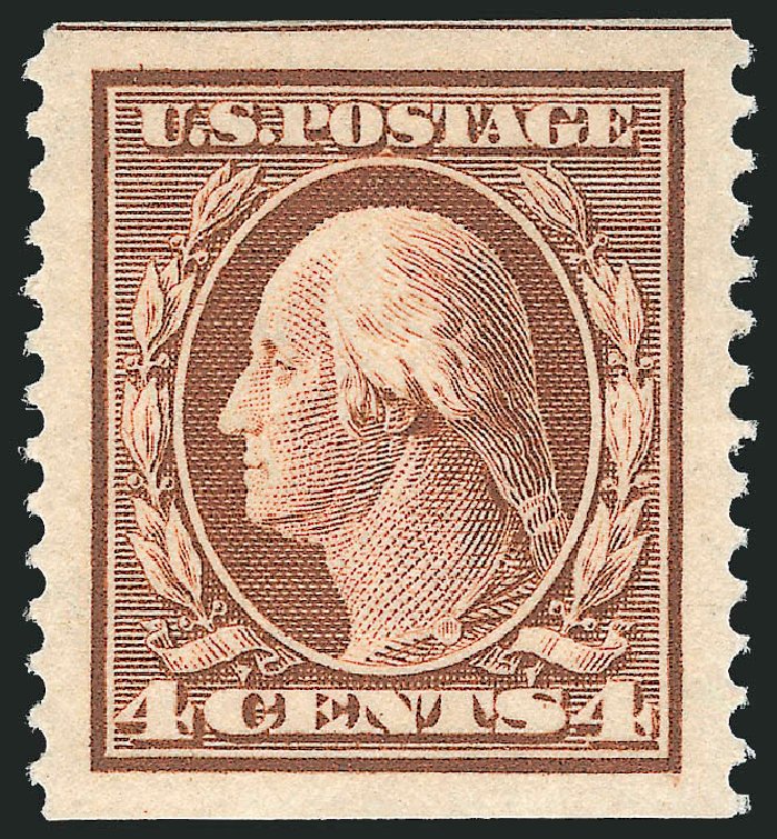 Prices of US Stamp Scott #354: 4c 1909 Washington Coil. Robert Siegel Auction Galleries, Mar 2012, Sale 1019, Lot 739