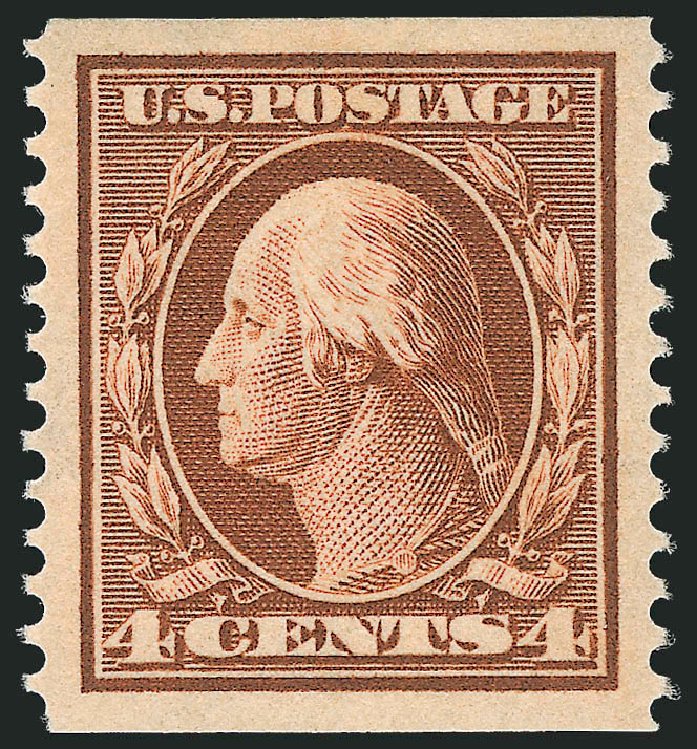 US Stamps Price Scott Catalog #354 - 4c 1909 Washington Coil. Robert Siegel Auction Galleries, Nov 2012, Sale 1034, Lot 339