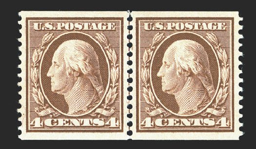 US Stamp Prices Scott # 354: 4c 1909 Washington Coil. Spink Shreves Galleries, Mar 2013, Sale 142, Lot 329