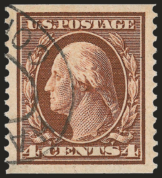Prices of US Stamp Scott Catalog #354: 1909 4c Washington Coil. Robert Siegel Auction Galleries, Jun 2010, Sale 992, Lot 2440