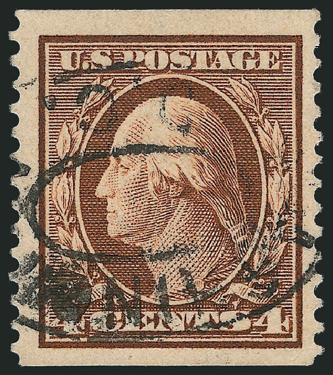 Value of US Stamp Scott Catalogue # 354: 1909 4c Washington Coil. Robert Siegel Auction Galleries, Mar 2011, Sale 1007, Lot 2661