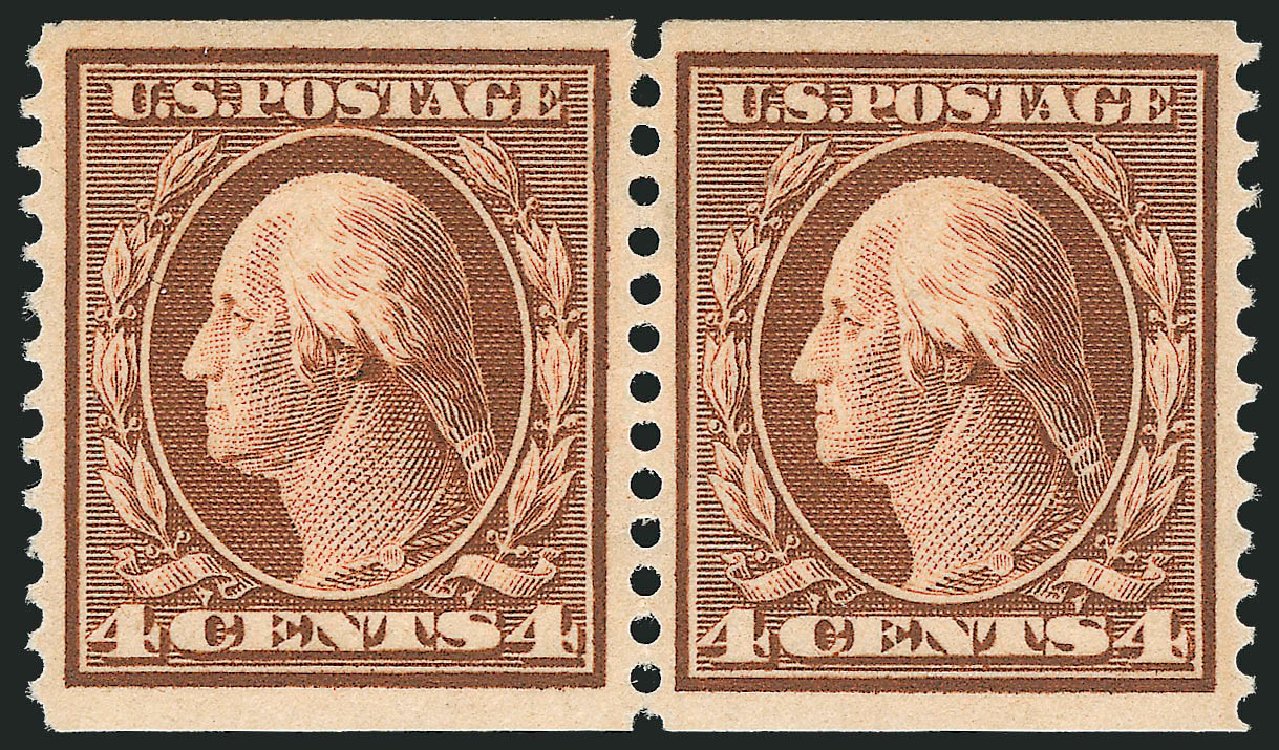 Price of US Stamps Scott Catalog # 354: 1909 4c Washington Coil. Robert Siegel Auction Galleries, Dec 2013, Sale 1062, Lot 531