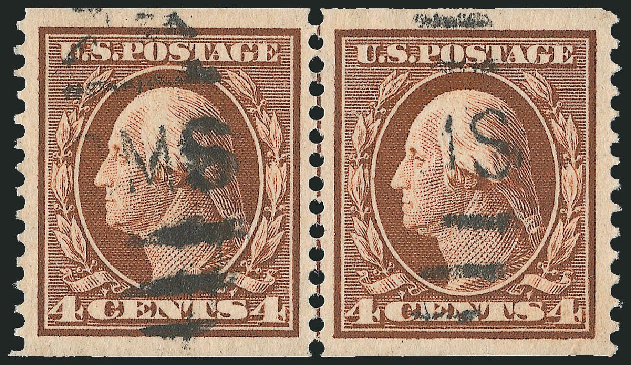 Value of US Stamps Scott Catalogue #354 - 1909 4c Washington Coil. Robert Siegel Auction Galleries, Sep 2012, Sale 1028, Lot 334