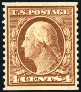 Costs of US Stamp Scott Catalogue #354 - 4c 1909 Washington Coil. Harmer-Schau Auction Galleries, Feb 2010, Sale 84, Lot 1545