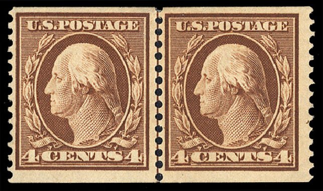 Prices of US Stamp Scott Catalogue # 354 - 4c 1909 Washington Coil. Cherrystone Auctions, Nov 2010, Sale 201011, Lot 162