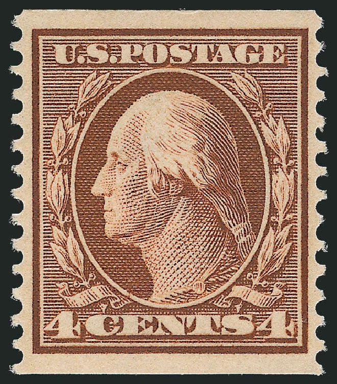 Costs of US Stamps Scott Cat. # 354: 1909 4c Washington Coil. Robert Siegel Auction Galleries, Dec 2013, Sale 1062, Lot 532