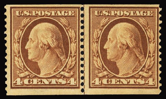 Costs of US Stamp Scott Catalogue 354 - 4c 1909 Washington Coil. Cherrystone Auctions, Jun 2014, Sale 201406, Lot 86