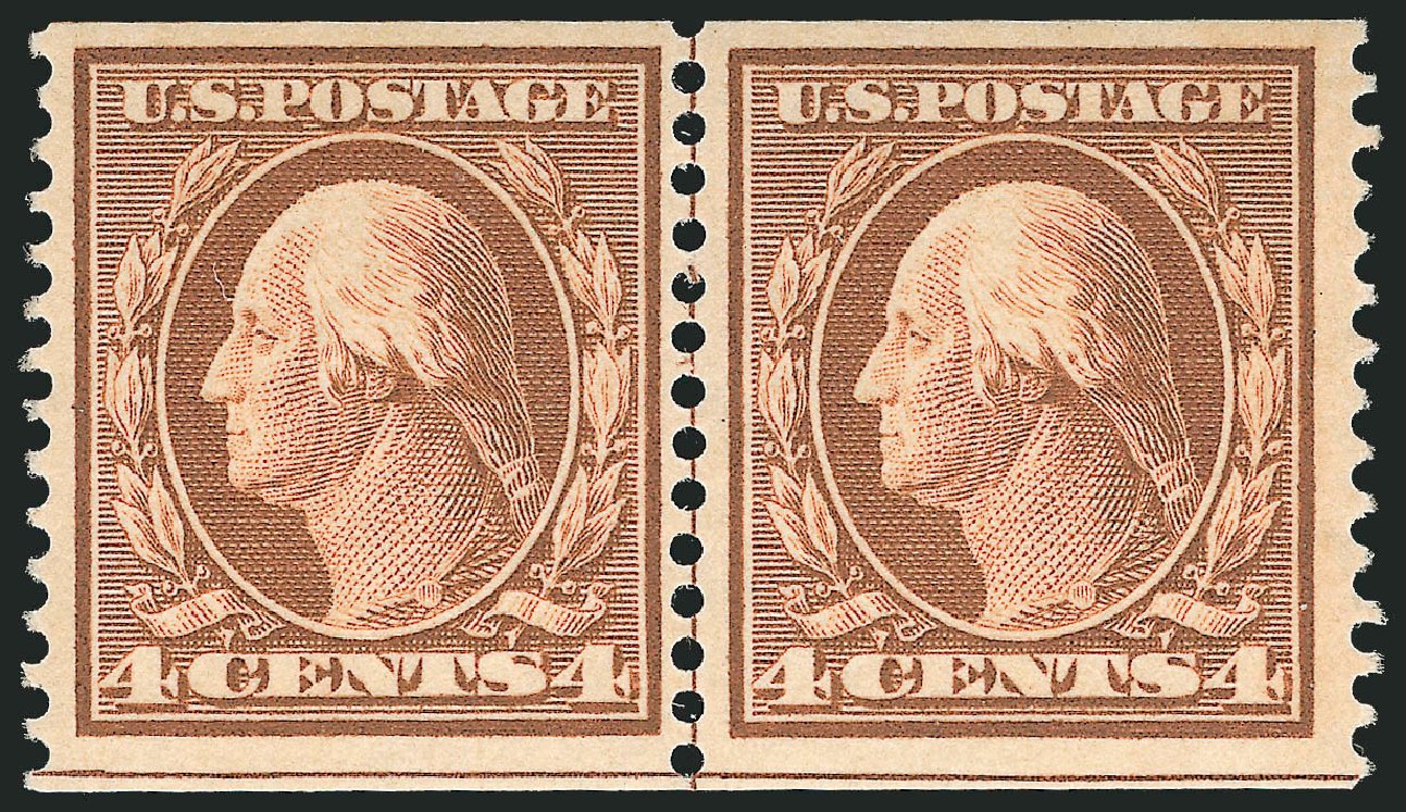 Price of US Stamps Scott Cat. # 354: 1909 4c Washington Coil. Robert Siegel Auction Galleries, Oct 2011, Sale 1014, Lot 1796