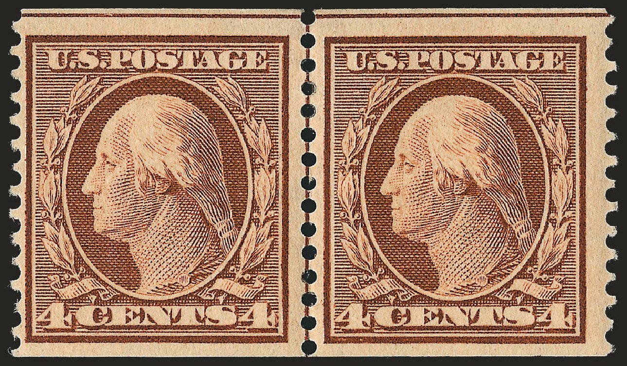 Prices of US Stamps Scott Cat. # 354: 4c 1909 Washington Coil. Robert Siegel Auction Galleries, Sep 2008, Sale 962, Lot 2666