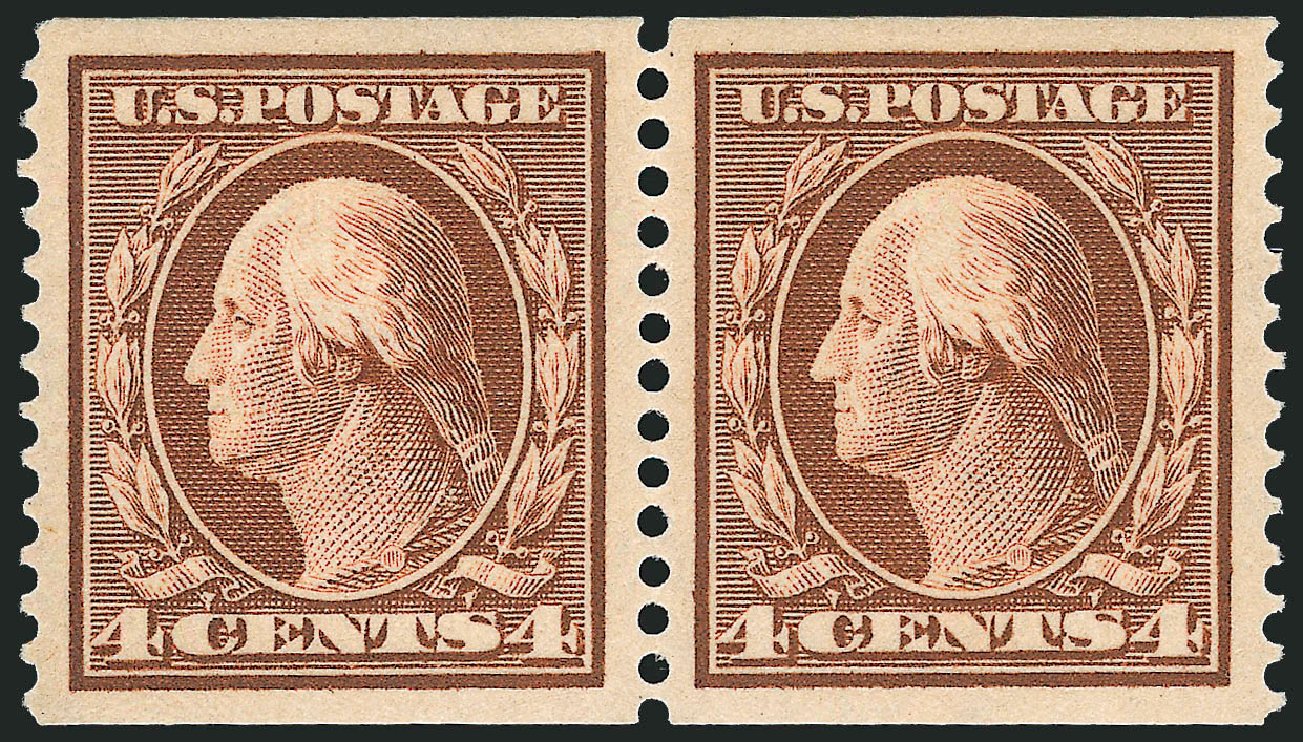 Cost of US Stamps Scott Catalogue #354 - 4c 1909 Washington Coil. Robert Siegel Auction Galleries, Sep 2009, Sale 968B, Lot 456