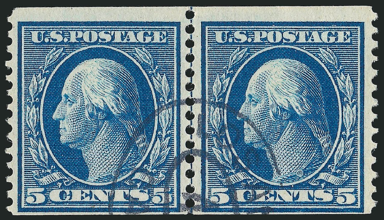 Prices of US Stamps Scott Catalog #355 - 5c 1909 Washington Coil. Robert Siegel Auction Galleries, Dec 2012, Sale 1037, Lot 1999