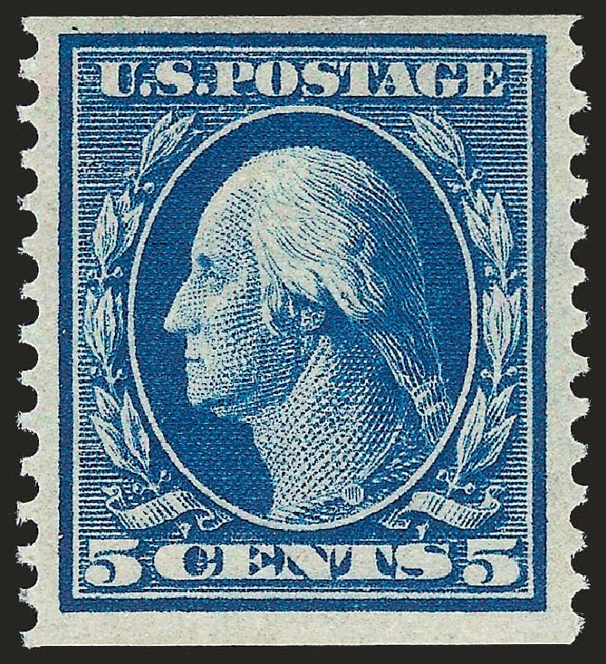 US Stamp Value Scott Catalog 355: 5c 1909 Washington Coil. Robert Siegel Auction Galleries, Apr 2010, Sale 984, Lot 810
