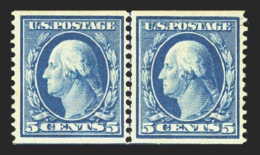Prices of US Stamp Scott Catalog #355 - 5c 1909 Washington Coil. Spink Shreves Galleries, Mar 2013, Sale 142, Lot 330