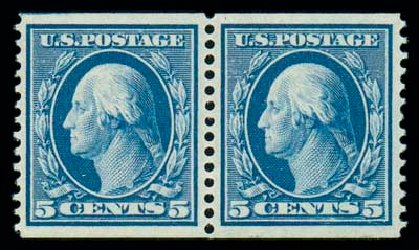 Value of US Stamps Scott # 355: 1909 5c Washington Coil. Matthew Bennett International, Dec 2007, Sale 325, Lot 1984