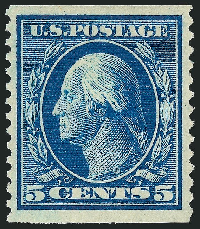 Costs of US Stamps Scott Catalogue #355 - 1909 5c Washington Coil. Robert Siegel Auction Galleries, Dec 2011, Sale 1017, Lot 774