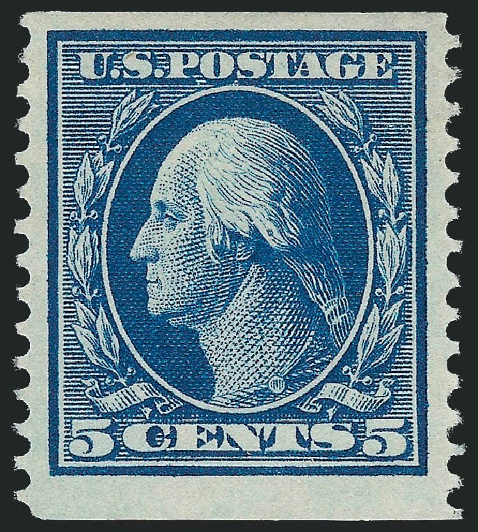 US Stamp Price Scott # 355: 1909 5c Washington Coil. Robert Siegel Auction Galleries, Sep 2009, Sale 976, Lot 1934