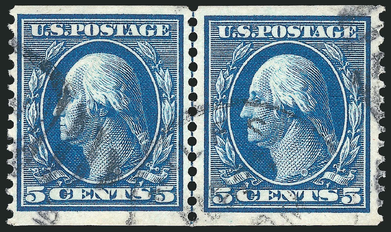 Cost of US Stamps Scott Catalog #355: 1909 5c Washington Coil. Robert Siegel Auction Galleries, Sep 2012, Sale 1028, Lot 335