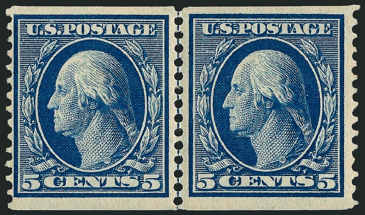 Value of US Stamp Scott Cat. 355 - 5c 1909 Washington Coil. Robert Siegel Auction Galleries, Dec 2008, Sale 967, Lot 4685