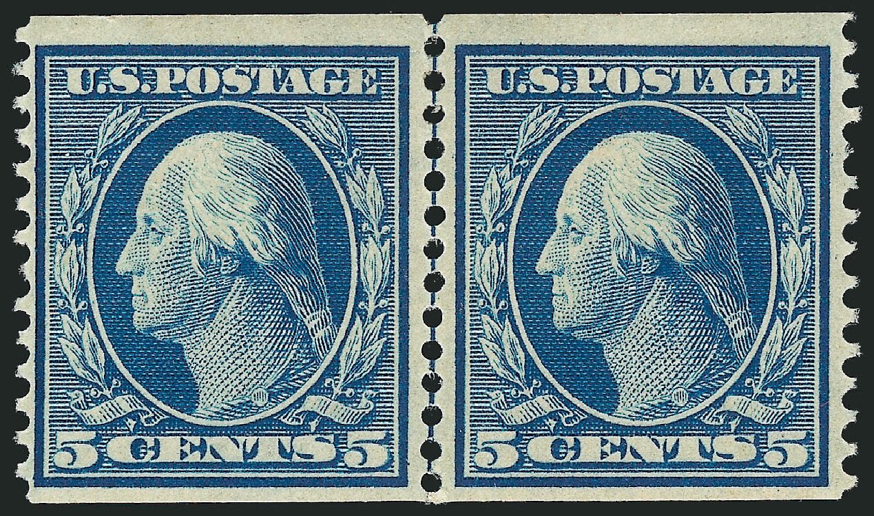 Costs of US Stamps Scott 355: 5c 1909 Washington Coil. Robert Siegel Auction Galleries, Mar 2014, Sale 1067, Lot 1436