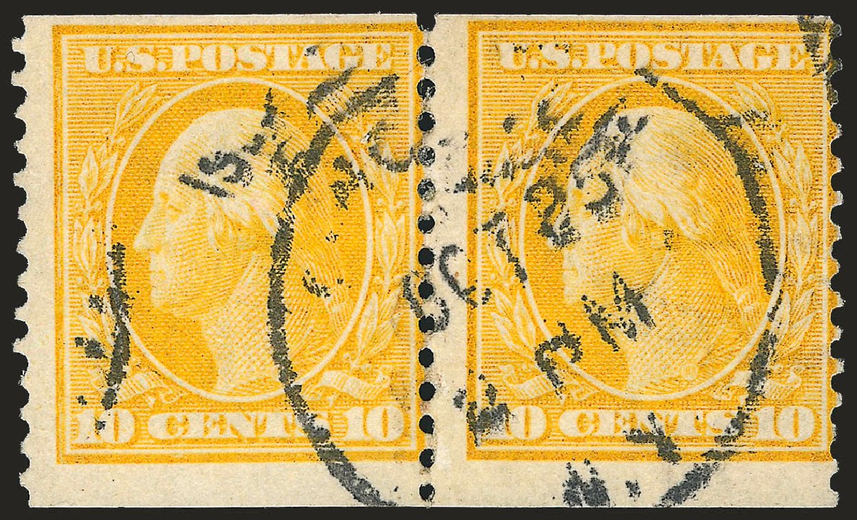 Costs of US Stamp Scott Catalogue 356: 1909 10c Washington Coil. Robert Siegel Auction Galleries, Dec 2008, Sale 967, Lot 4687