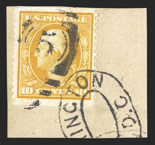 Costs of US Stamps Scott Cat. #356 - 10c 1909 Washington Coil. Spink Shreves Galleries, Jul 2012, Sale 140, Lot 237