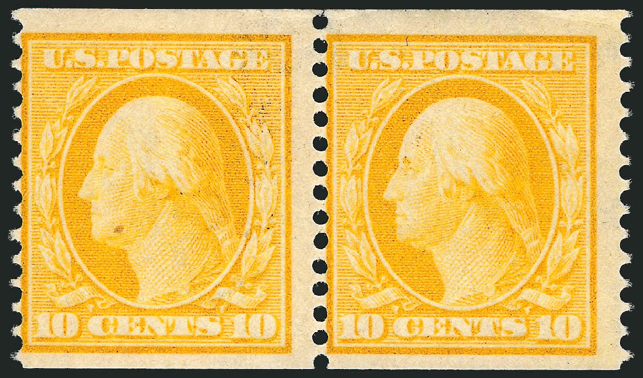 US Stamps Values Scott Cat. 356: 1909 10c Washington Coil. Robert Siegel Auction Galleries, Oct 2011, Sale 1014, Lot 1798