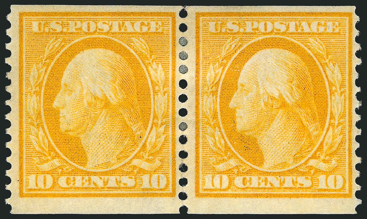 Cost of US Stamp Scott Catalogue # 356 - 10c 1909 Washington Coil. Robert Siegel Auction Galleries, Mar 2014, Sale 1067, Lot 1438