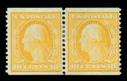 Values of US Stamps Scott Catalog # 356: 1909 10c Washington Coil. Matthew Bennett International, Dec 2007, Sale 325, Lot 1989
