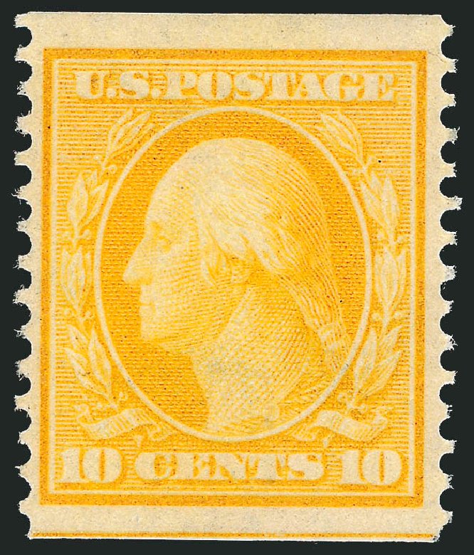 US Stamp Value Scott #356 - 10c 1909 Washington Coil. Robert Siegel Auction Galleries, Oct 2012, Sale 1033, Lot 4199