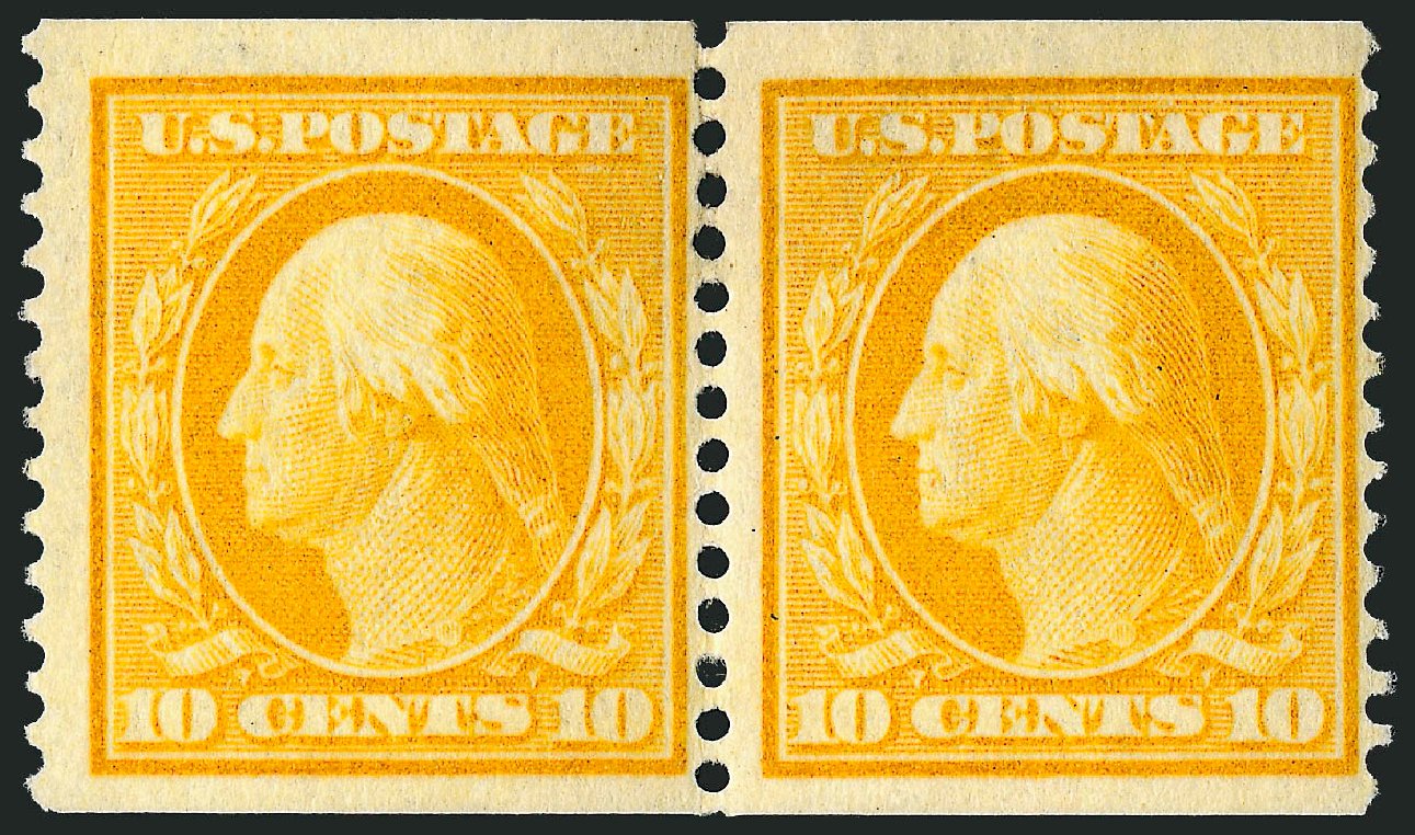 US Stamps Price Scott Catalog 356 - 1909 10c Washington Coil. Robert Siegel Auction Galleries, Sep 2008, Sale 962, Lot 2670
