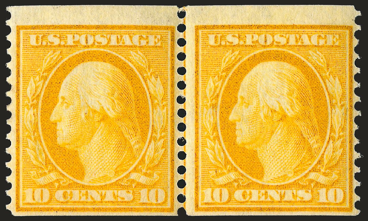 Values of US Stamps Scott Cat. 356 - 10c 1909 Washington Coil. Robert Siegel Auction Galleries, Sep 2008, Sale 962, Lot 2671