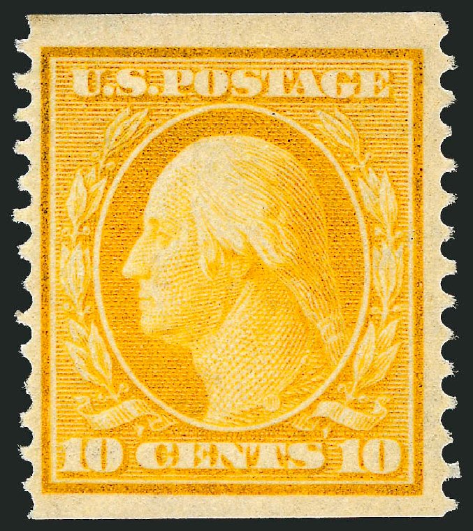 Values of US Stamp Scott Cat. 356 - 1909 10c Washington Coil. Robert Siegel Auction Galleries, Oct 2008, Sale 963, Lot 951