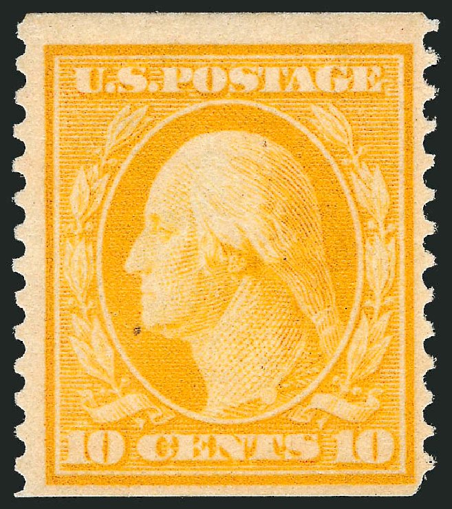 US Stamps Value Scott Catalogue 356 - 1909 10c Washington Coil. Robert Siegel Auction Galleries, Nov 2013, Sale 1061, Lot 3864