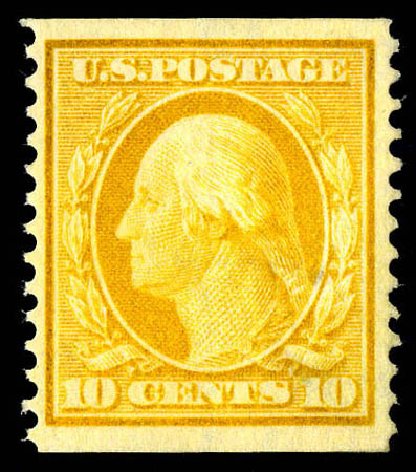 US Stamp Values Scott Catalogue # 356: 1909 10c Washington Coil. Matthew Bennett International, Dec 2008, Sale 330, Lot 1752