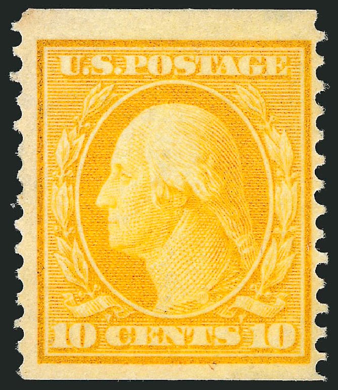 Values of US Stamps Scott Cat. #356: 10c 1909 Washington Coil. Robert Siegel Auction Galleries, Jul 2013, Sale 1050, Lot 502