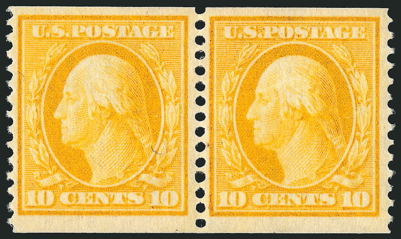Value of US Stamps Scott Cat. #356: 1909 10c Washington Coil. Robert Siegel Auction Galleries, Nov 2013, Sale 1061, Lot 3862