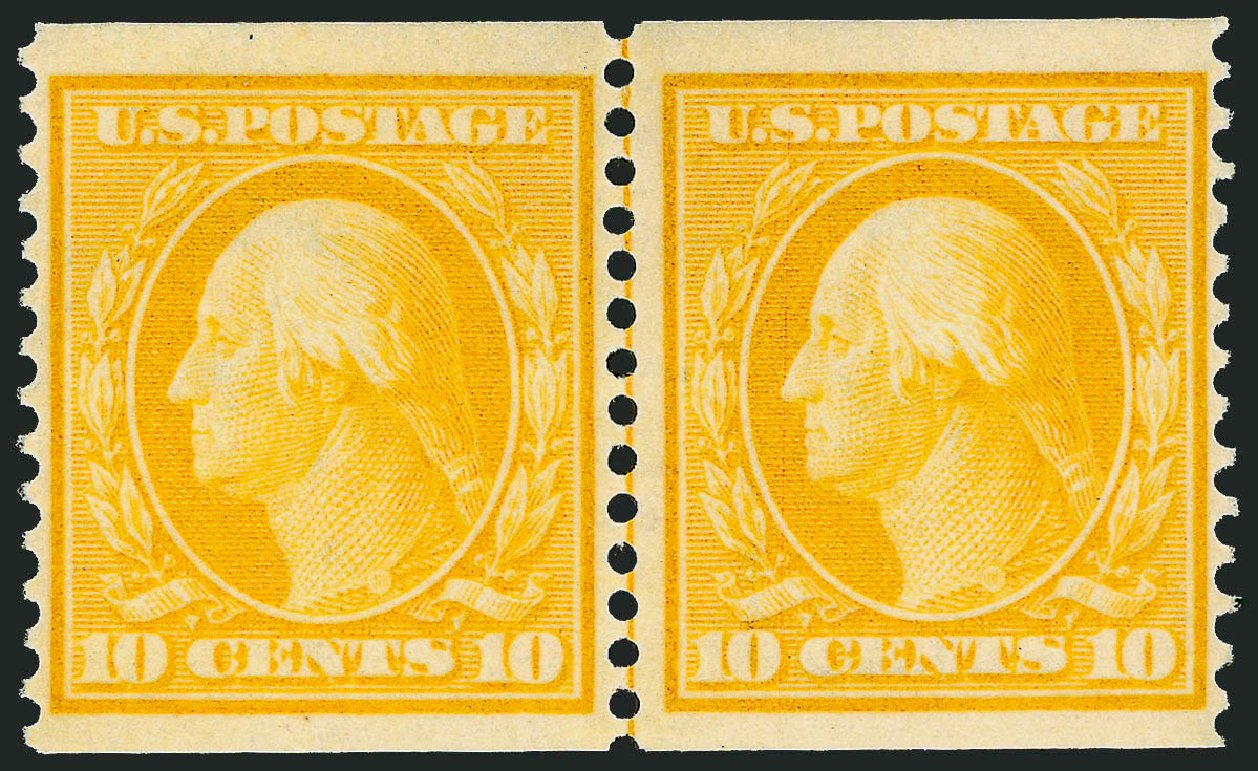 Value of US Stamps Scott Catalogue # 356: 10c 1909 Washington Coil. Robert Siegel Auction Galleries, Apr 2014, Sale 1068, Lot 242
