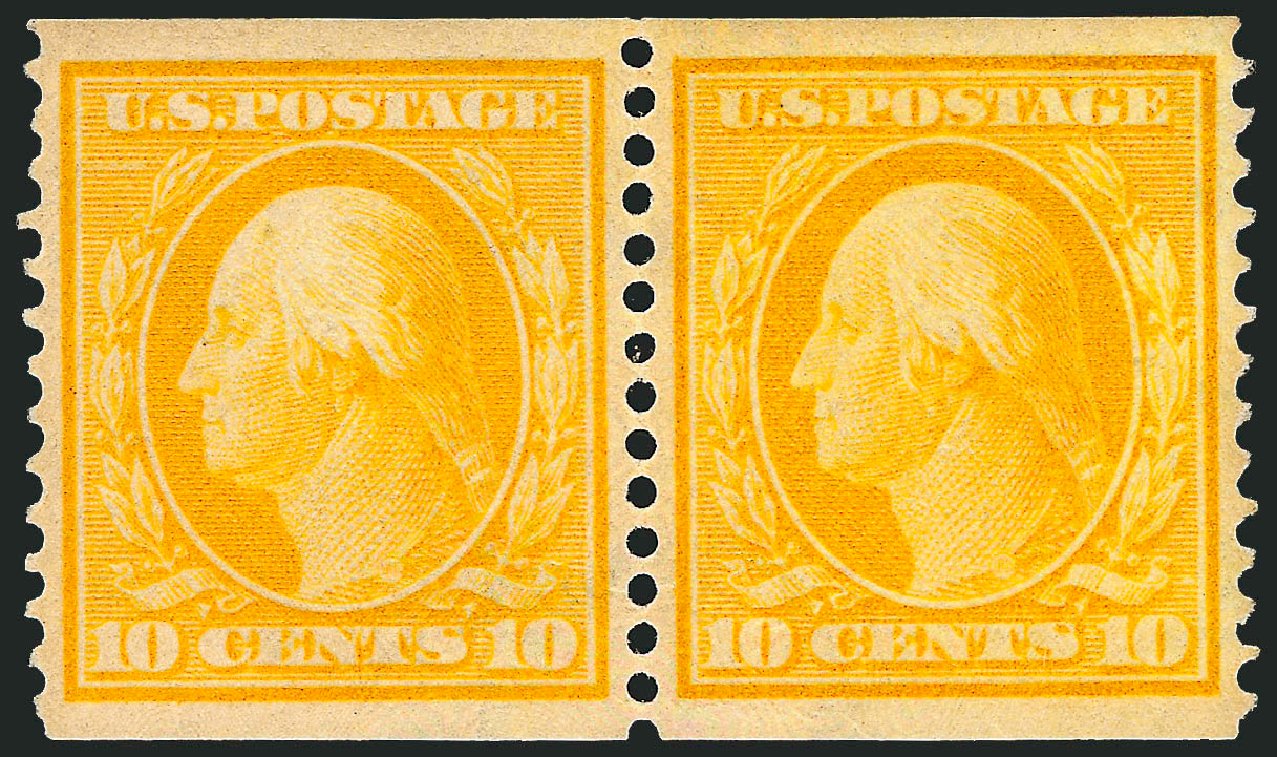 US Stamps Value Scott Catalogue 356 - 1909 10c Washington Coil. Robert Siegel Auction Galleries, Sep 2009, Sale 968B, Lot 462