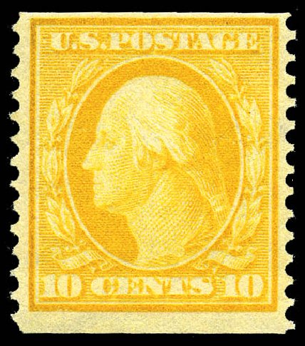 Price of US Stamp Scott #356 - 1909 10c Washington Coil. Matthew Bennett International, May 2014, Sale 350, Lot 503