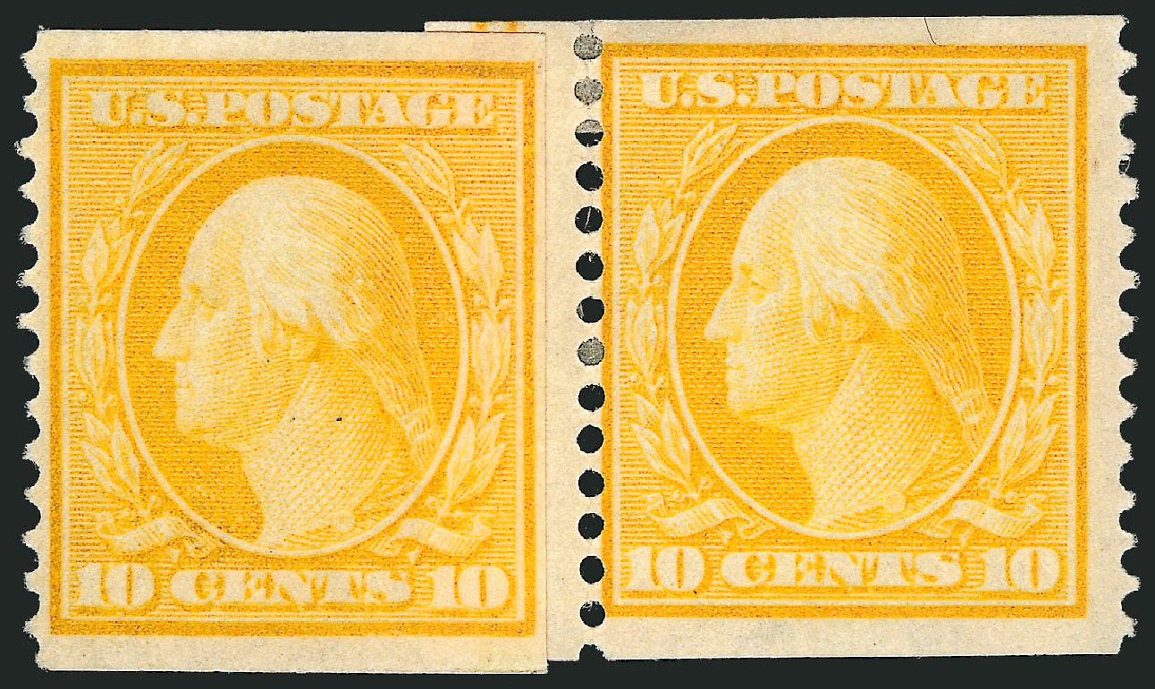 US Stamps Prices Scott Cat. #356 - 1909 10c Washington Coil. Robert Siegel Auction Galleries, Nov 2013, Sale 1061, Lot 3863