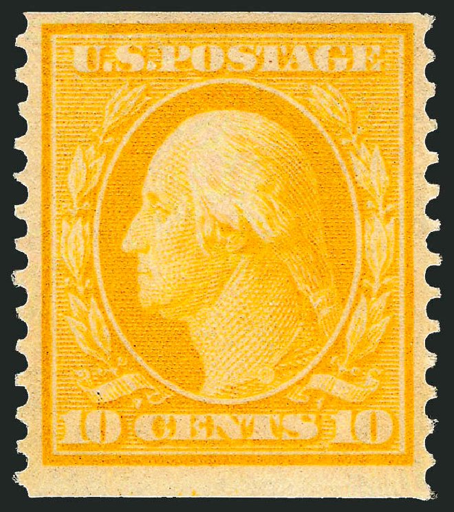 US Stamps Values Scott Catalog #356 - 1909 10c Washington Coil. Robert Siegel Auction Galleries, Sep 2009, Sale 968B, Lot 463