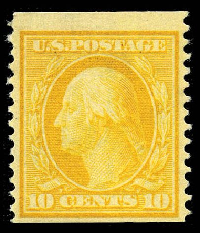 Prices of US Stamp Scott # 356 - 1909 10c Washington Coil. Matthew Bennett International, Feb 2012, Sale 340, Lot 416