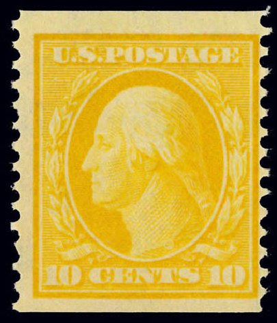 Costs of US Stamp Scott Catalogue 356 - 10c 1909 Washington Coil. Daniel Kelleher Auctions, Feb 2013, Sale 634, Lot 226