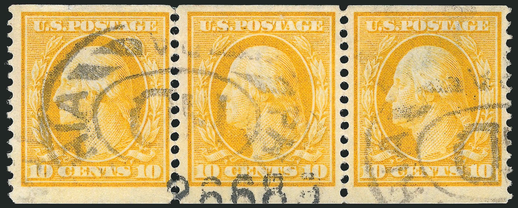 Value of US Stamps Scott 356 - 1909 10c Washington Coil. Robert Siegel Auction Galleries, Sep 2012, Sale 1028, Lot 336