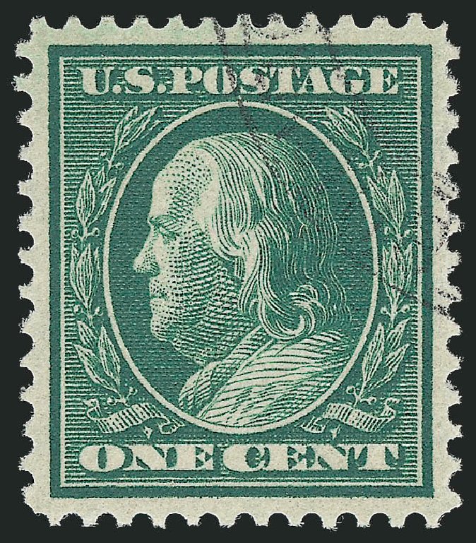 US Stamps Prices Scott #357: 1909 1c Franklin Bluish Paper. Robert Siegel Auction Galleries, Sep 2012, Sale 1028, Lot 337