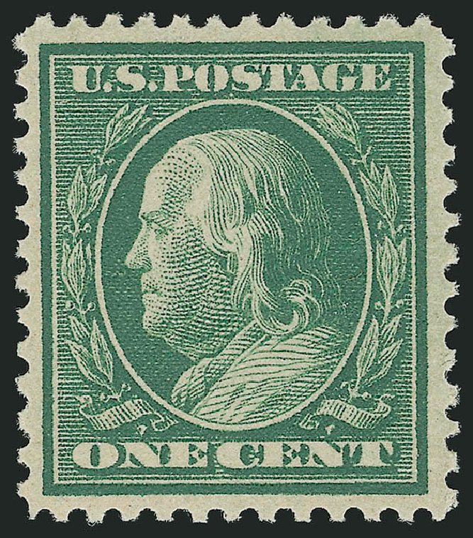 US Stamp Price Scott 357: 1c 1909 Franklin Bluish Paper. Robert Siegel Auction Galleries, Dec 2008, Sale 967, Lot 4690