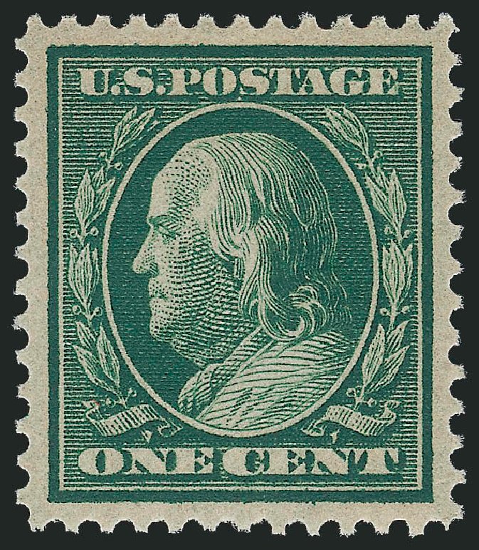 Cost of US Stamp Scott Catalog # 357: 1c 1909 Franklin Bluish Paper. Robert Siegel Auction Galleries, Oct 2011, Sale 1013, Lot 374