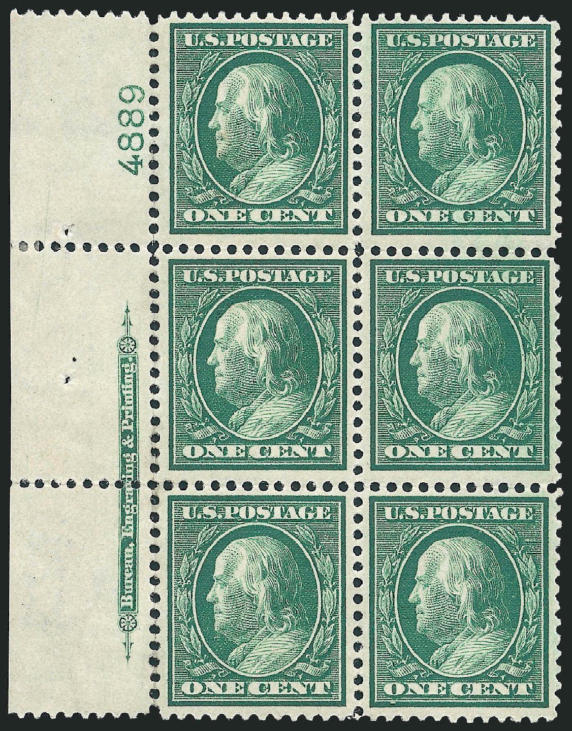 Price of US Stamp Scott Cat. # 357 - 1909 1c Franklin Bluish Paper. Robert Siegel Auction Galleries, Apr 2009, Sale 971, Lot 1563
