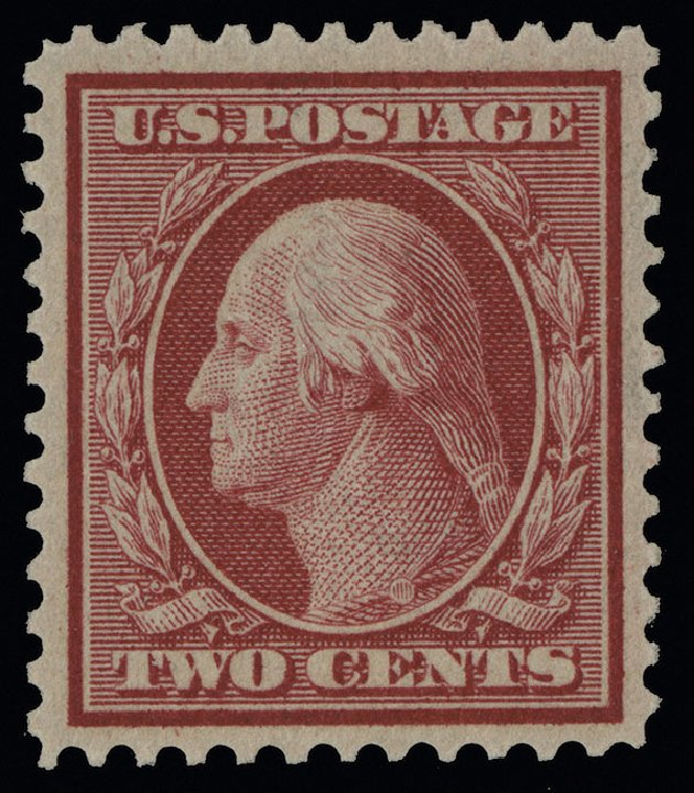 US Stamp Price Scott Catalogue 358: 1909 2c Washington Bluish Paper. Spink Shreves Galleries, Aug 2013, Sale 144, Lot 218